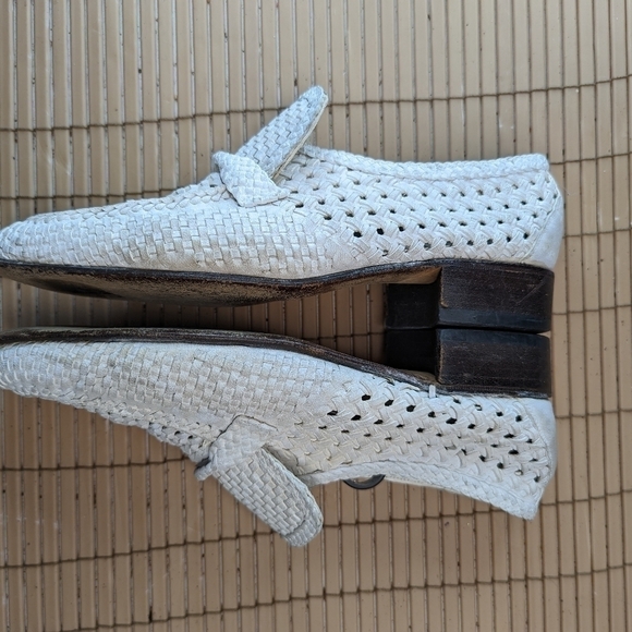 Bally Switzerland Burgos Continentals  Men Size 8 White Woven Leather Causal Loa main image 10